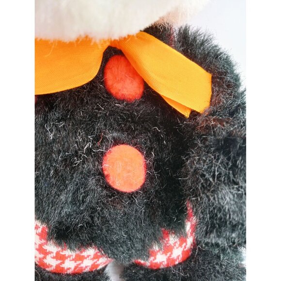 Gund Panda Vintage 1971 Plush Orange Bow Red Houndstooth Accents 13 Inches - Picture 5 of 16